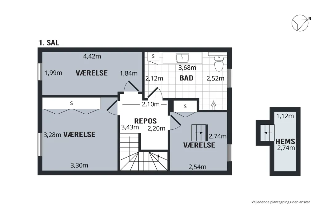 Fantastisk 4-værelses rækkehus på Marshalls Alle 21