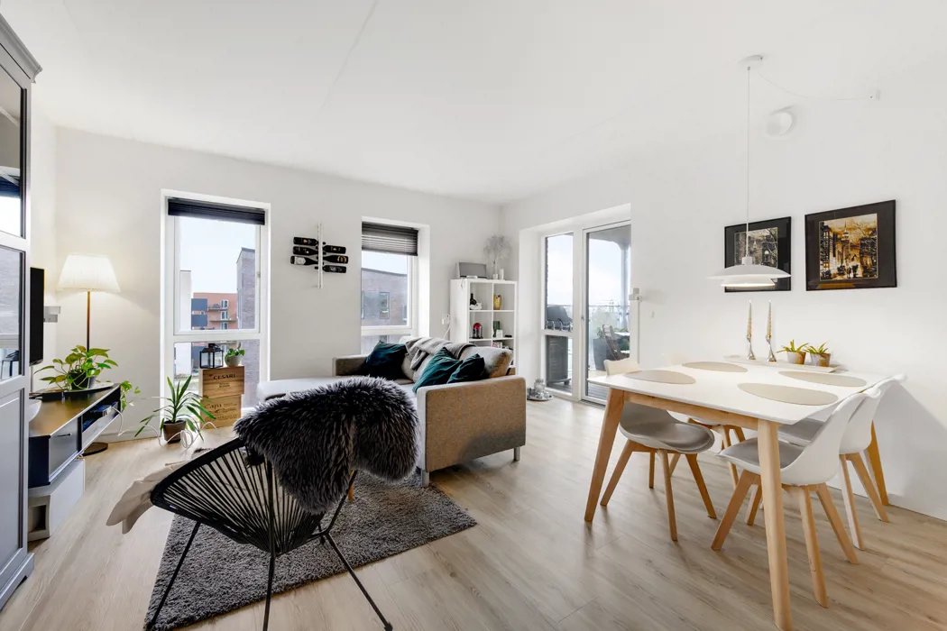 Flot og lys 3-værelses lejlighed på Eternitten 3