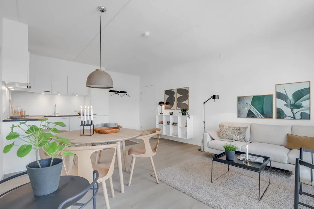 Unik 2-værelses lejlighed med tagterrasse på Ankomstpladsen 7