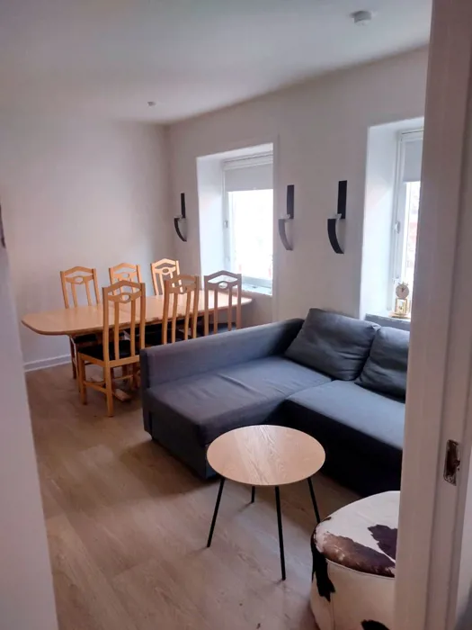 Høj stue lejligheden med altan i Øgadekvarteret 2