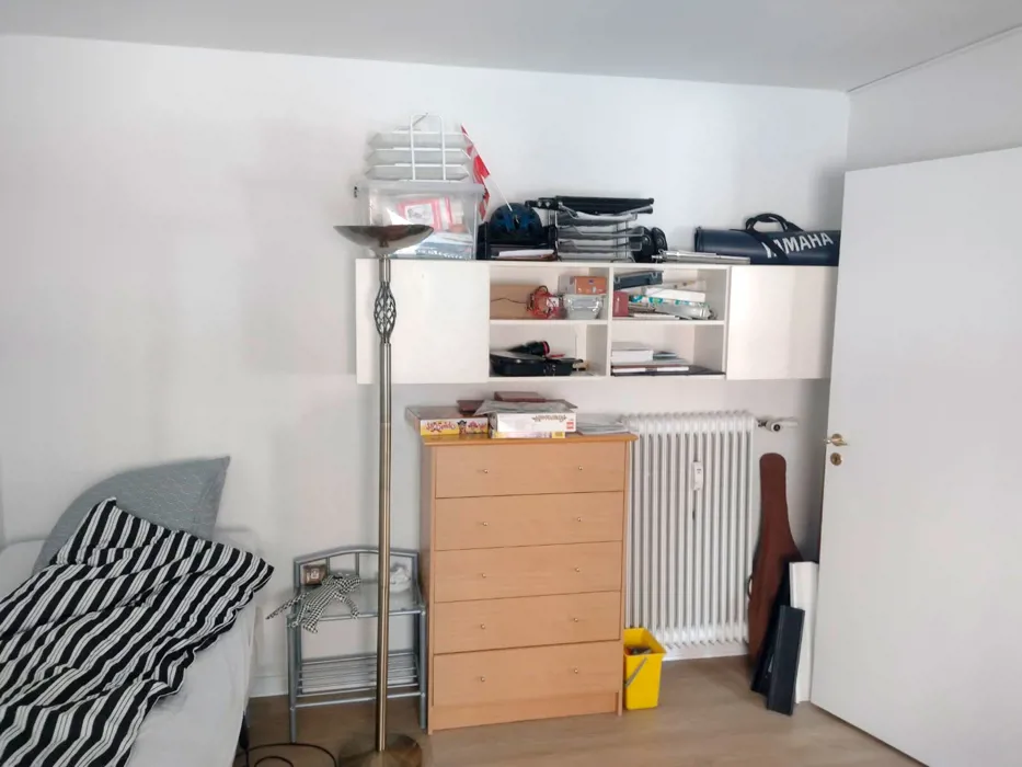 Høj stue lejligheden med altan i Øgadekvarteret 7