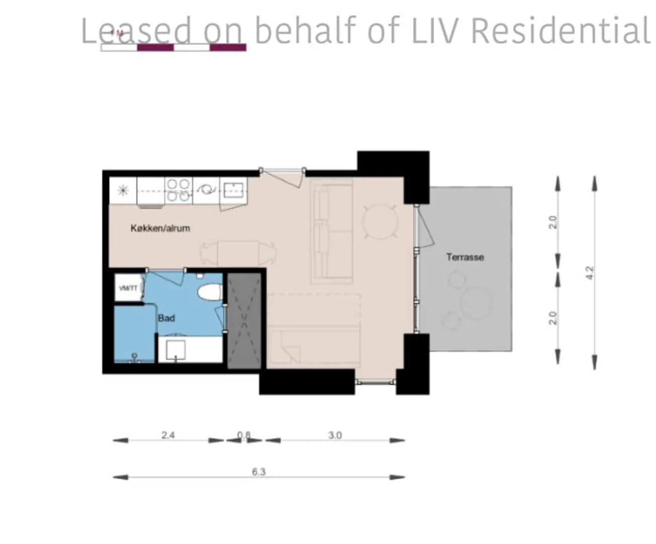1-room apartment in Skovlunde image 4